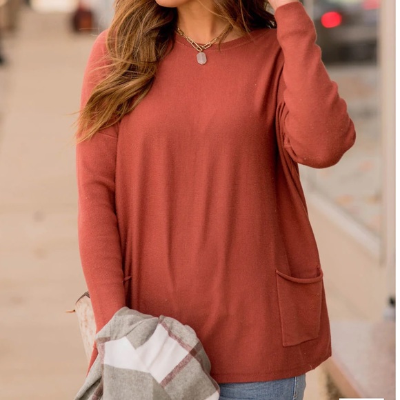 29 Boho Soft Viscose Front Pocket Oversized sweater - Picture 4 of 5